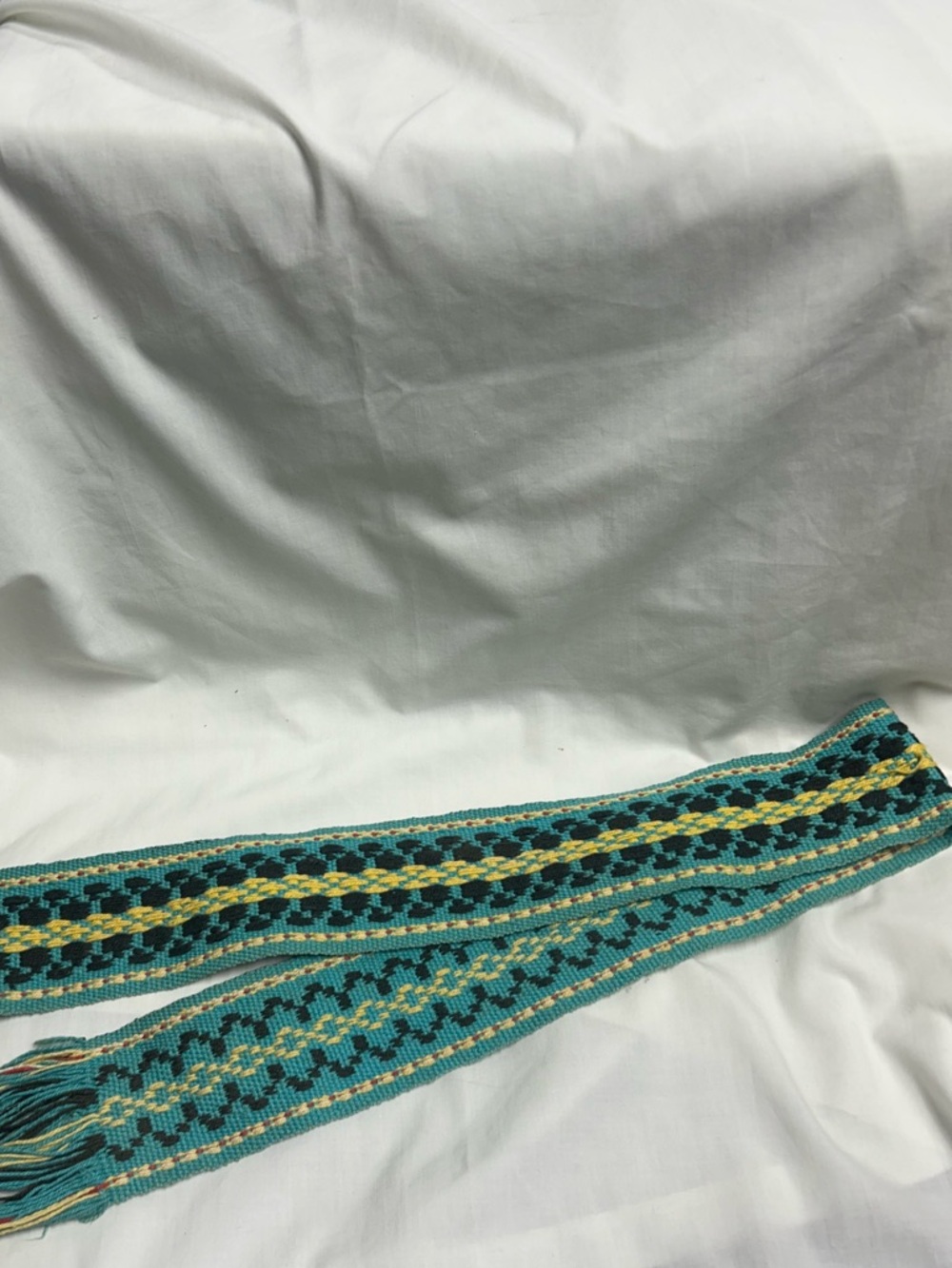 Handwoven Belt Strap 4’ Length Handcrafted Vintage Reversible